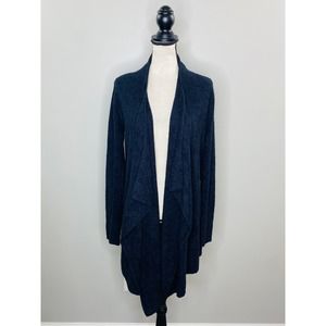 Barefoot Dreams Black Cozychic Lite Waterfall Cardigan Womens S/M Lounge Luxe
